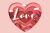 وکتور رایگان EPS لایه باز طرح گرافیکی و کاغذی مناسب روز ولنتاین شامل قلب کاغذی و کلمه Love 